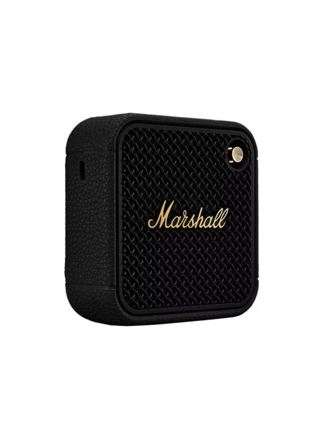 Marshall Willen II Compact Portable Wireless Speaker with Bluetooth Version 5.3, Water Resistant, Fast Charging, 17 Hours Play Time, 2.5 Hours Charging Time, Type-C Charging Port, Built-in Microphone, Lightweight Design - Black / Brass - Image 2