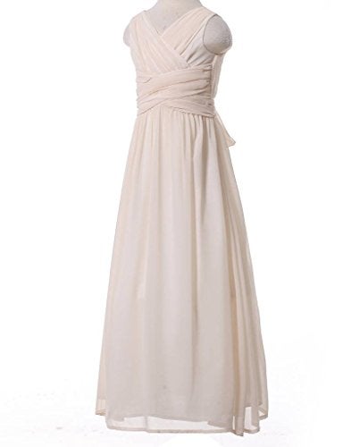 Happy Rose Flower Girl's Dress Party Dresses Juniors Long Bridesmaid Dress Ivory Cream 14 - Image 4