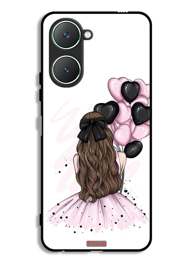 Tolwak Vivo Y18i 4G Protective Case Cover Holding Balloons Girl Art - Image 1
