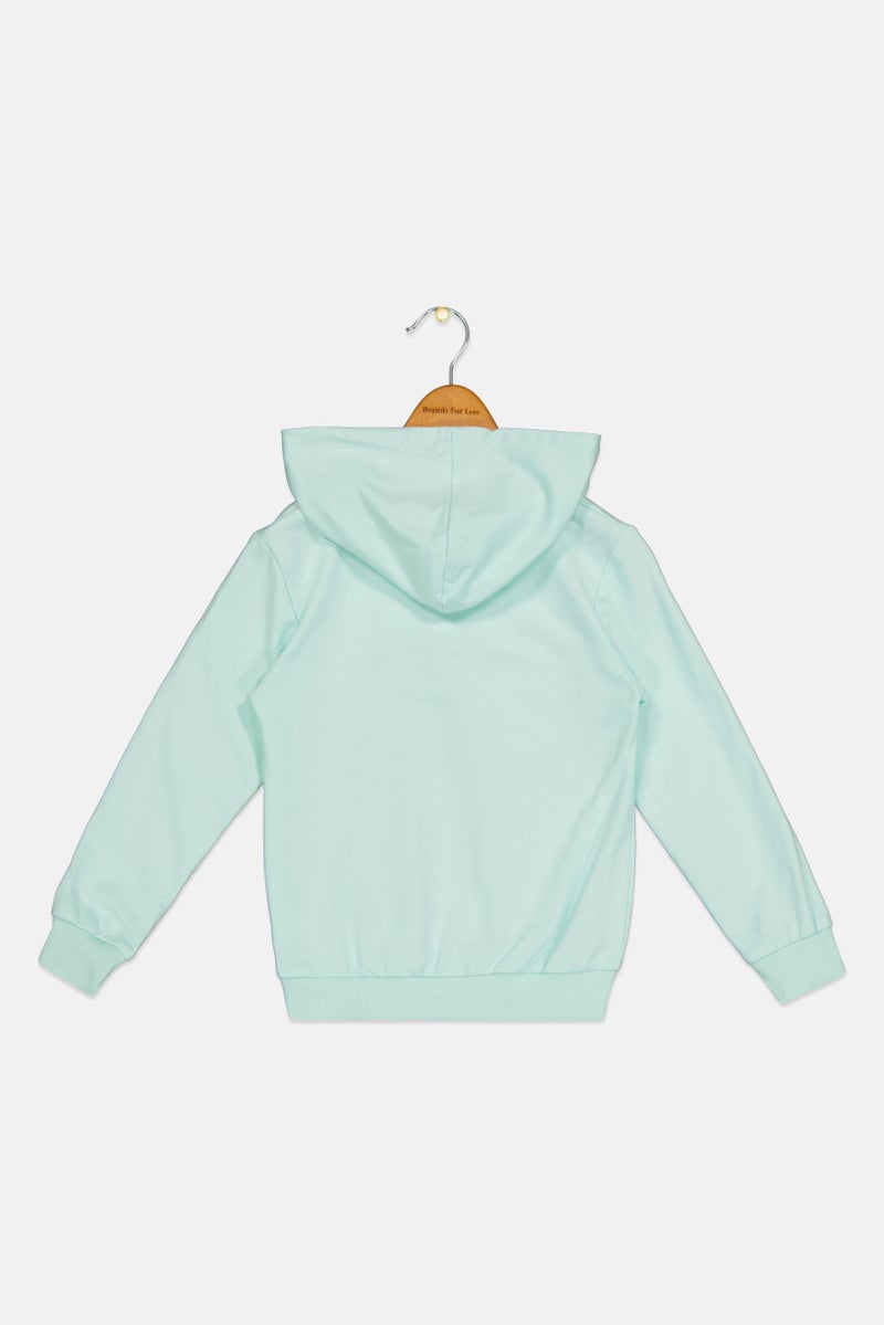 Peanuts هودي بأكمام طويلة للأطفال الأولاد بطبعة جرافيك، نعناعي - Image 3