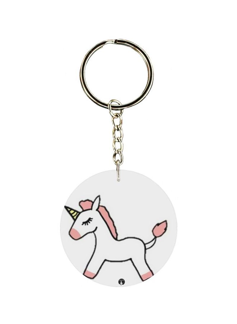 RKN Unicorn Printed Double Sided Keychain