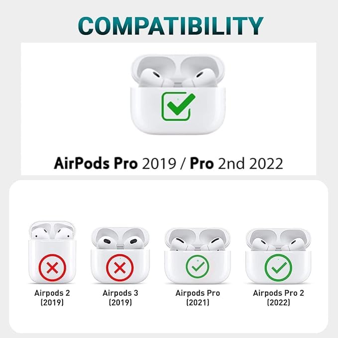 EMOH ROCED Compatible for AirPods Pro 2 Case with Cleaner Kit, Protective, Supports Wireless Charging Cover for AirPods Pro 1st/2nd Generation (2022/2019) (Hello Kitty) - Image 3