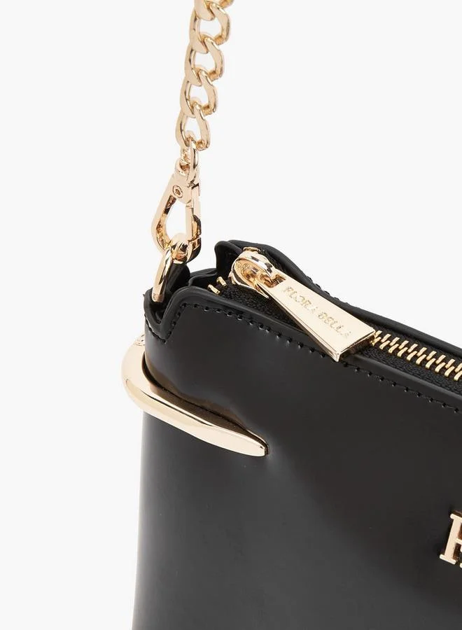 Flora Bella By Shoexpress BLACK Crossbody Bag With Chain Accent for Women | Best Price UAE