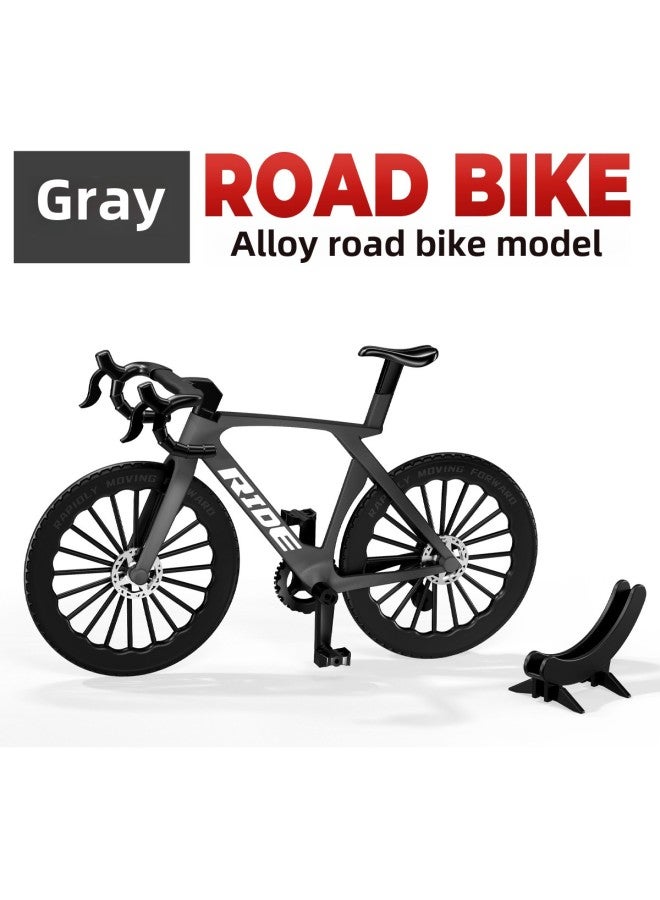 Mountain Bike Model Cross-country 1:8 Simulation Mini Alloy Bicycle Ornaments Children's Toys Batch-Color:713668-trek Alloy Bike - Gray  - Image 1