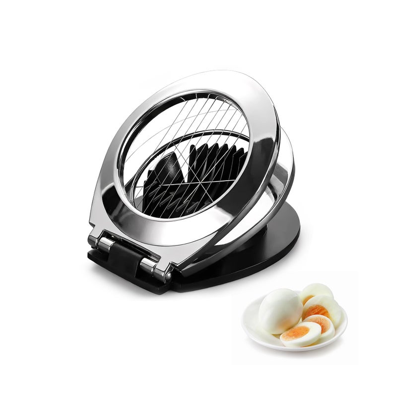 3 in 1 Egg Slicer, Egg Cutter Egg dicer for Boiled Eggs -Stainless Steel Wire with 3 Slicing Styles