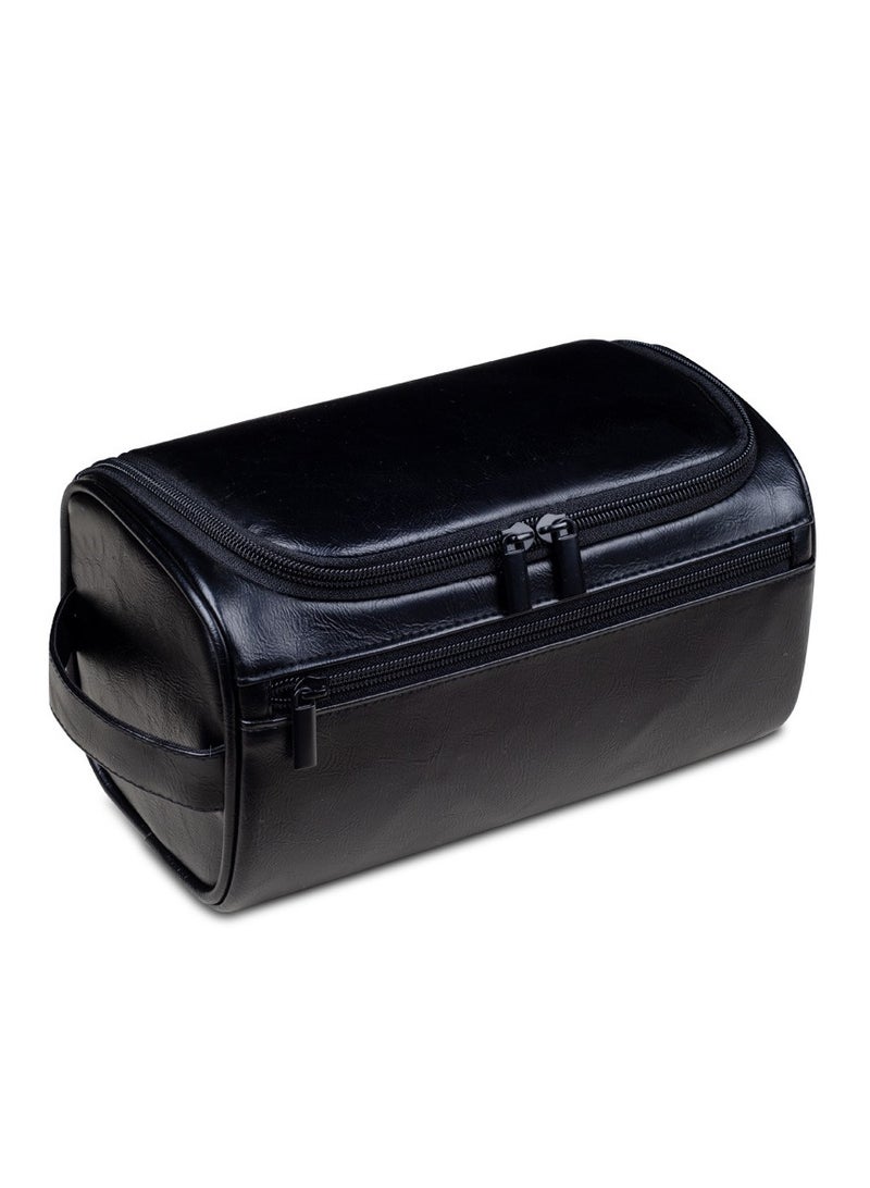 عام "حافظة مستحضرات تجميل وسفر من الجلد الصناعي - مقاومة للماء، بسعة كبيرة وقابلة للحمل، مثالية للسفر والتنظيم"