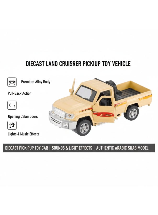 Toy Box Pickup Truck Model Car Alloy Car Model Diecast Pull Back Toy Vehicle With Light And Music For Kids - Image 2