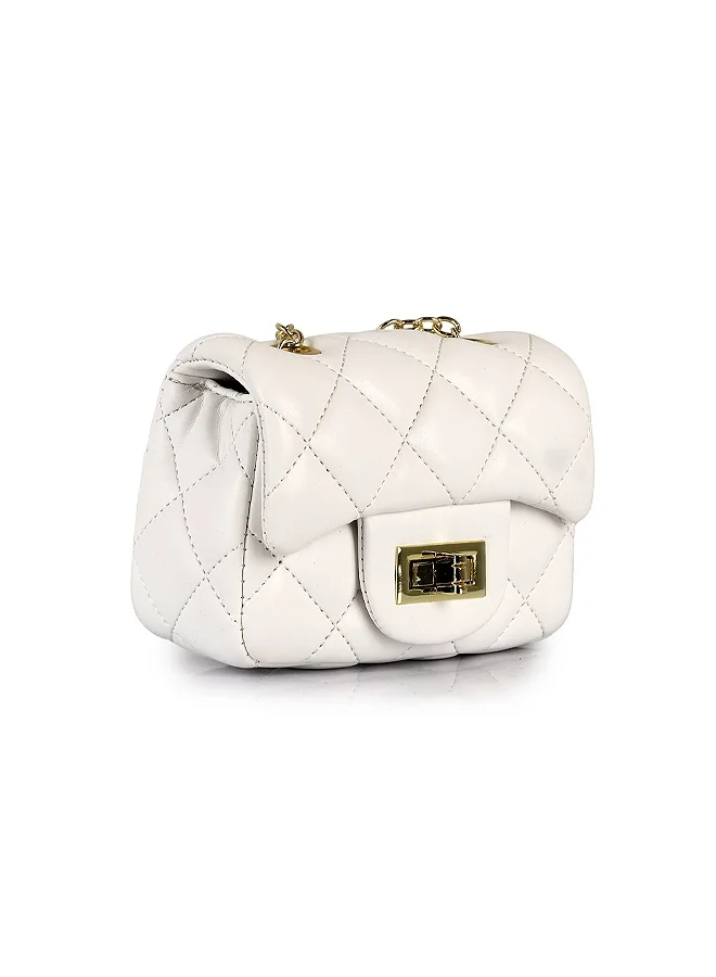 Lion Llama Mini Quilted PU Crossbody Bag | Trendy Mini Quilted Crossbody Bag for Women & Girls | Stylish Shoulder Purse