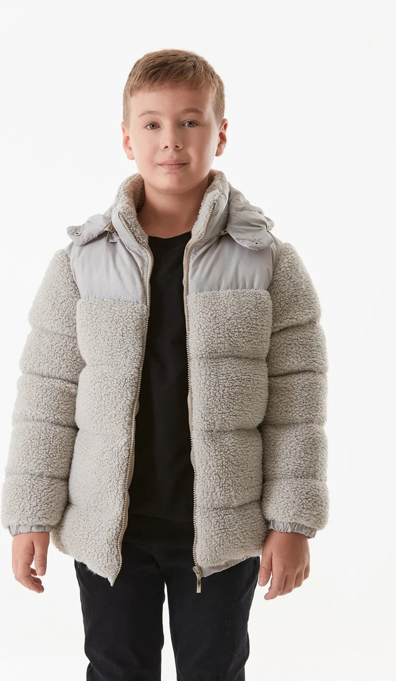 فولامودا Hooded Boy Plush Coat