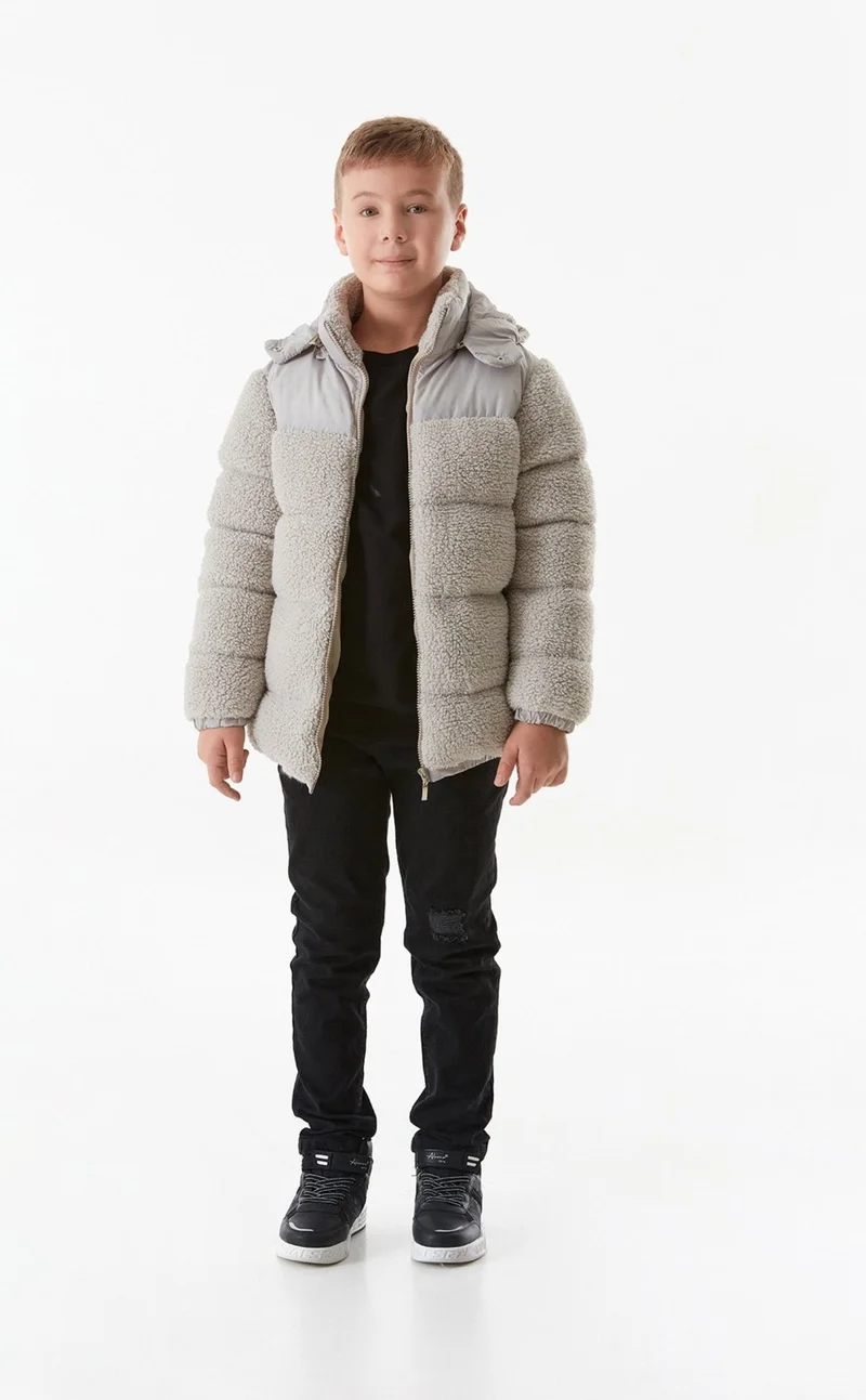 فولامودا Hooded Boy Plush Coat