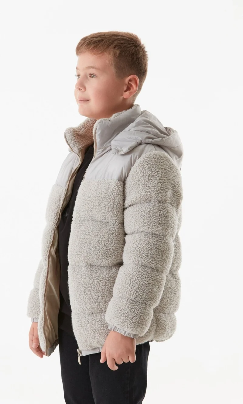 فولامودا Hooded Boy Plush Coat