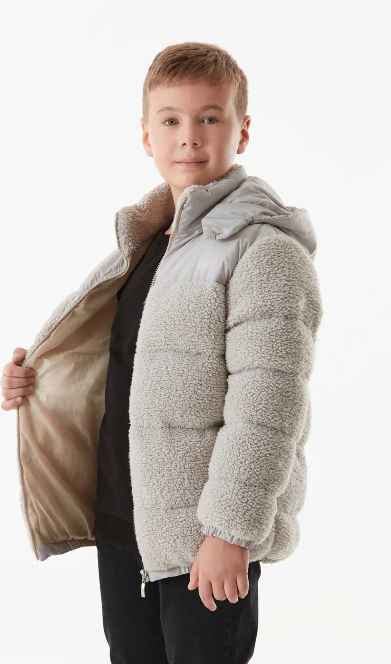 فولامودا Hooded Boy Plush Coat