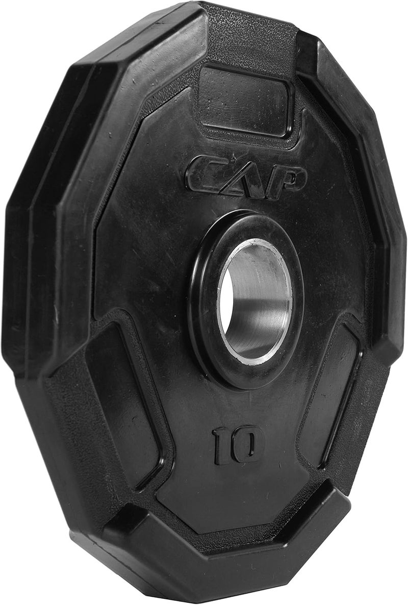 CAP Barbell 12-Sided Rubber Olympic Grip Weight Plates, Black | Multiple Sizes - Image 2