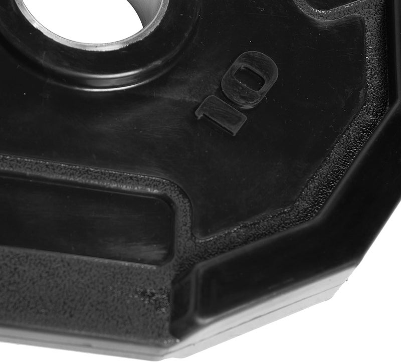 CAP Barbell 12-Sided Rubber Olympic Grip Weight Plates, Black | Multiple Sizes - Image 3