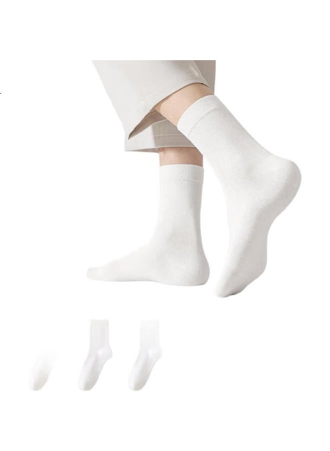 JOAE Winter Anti-Odor Men'S Mid-Calf Socks 100% Cotton Warm Antibacterial Sweat-Absorbent Casual Business Socks - Image 1