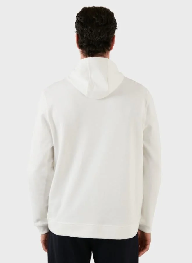 Buratti  Buratti Printed Cotton Hooded Sweatshirt with Kangaroo Pocket for Men 6141003B for Men | Best Price UAE