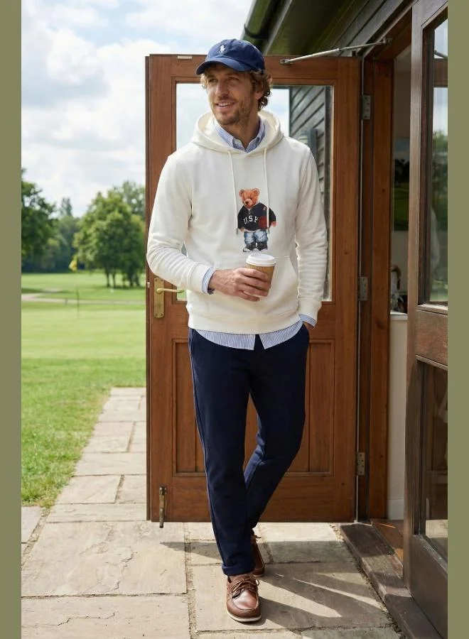 Buratti Buratti Printed Cotton Hooded Sweatshirt with Kangaroo Pocket for Men 6141003B