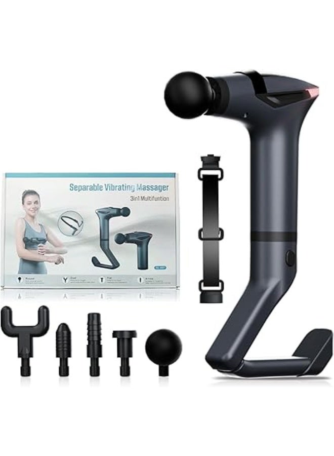 Generic Magnesh Portable Massage Gun - Removable Handle & Vibration Belt, 4 Deep Tissue Massage Heads - Lightweight Design Ideal for Muscles, Back & Travel  - Image 2