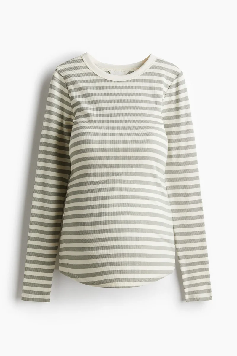 H&M MAMA Ribbed jersey top