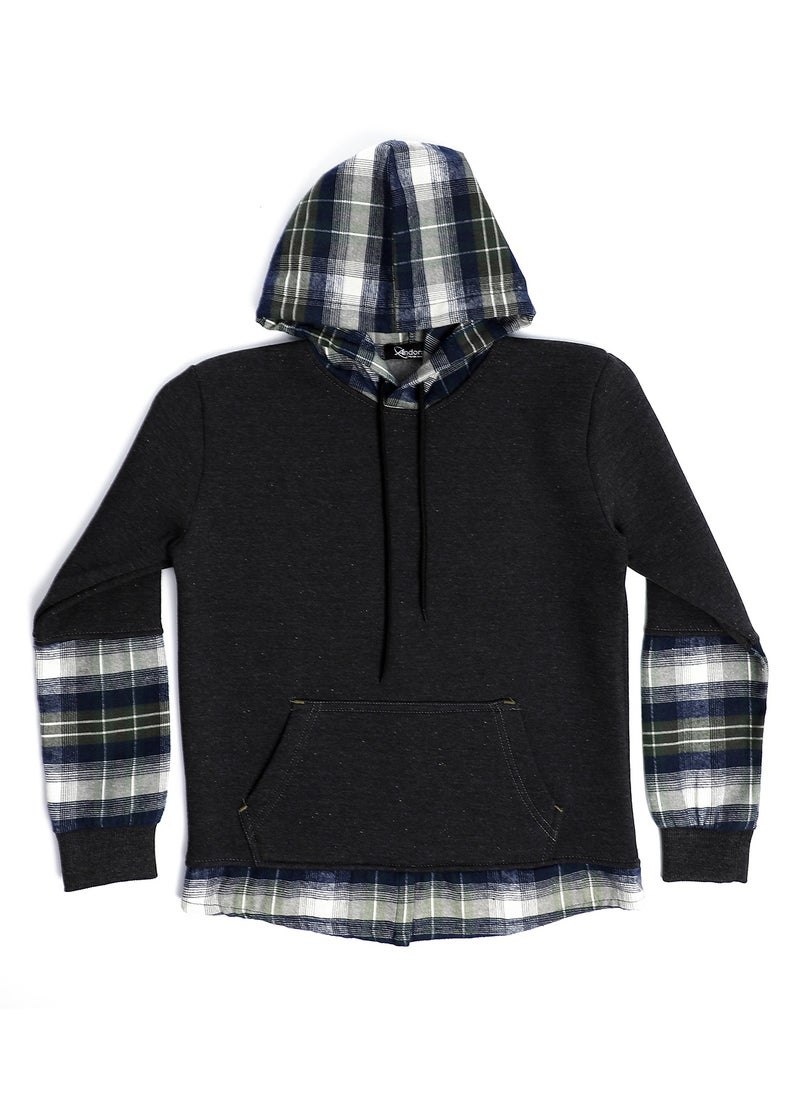 Andora - Heather Dark Grey Boys Comfy Hoodie - Dark Grey - Image 1