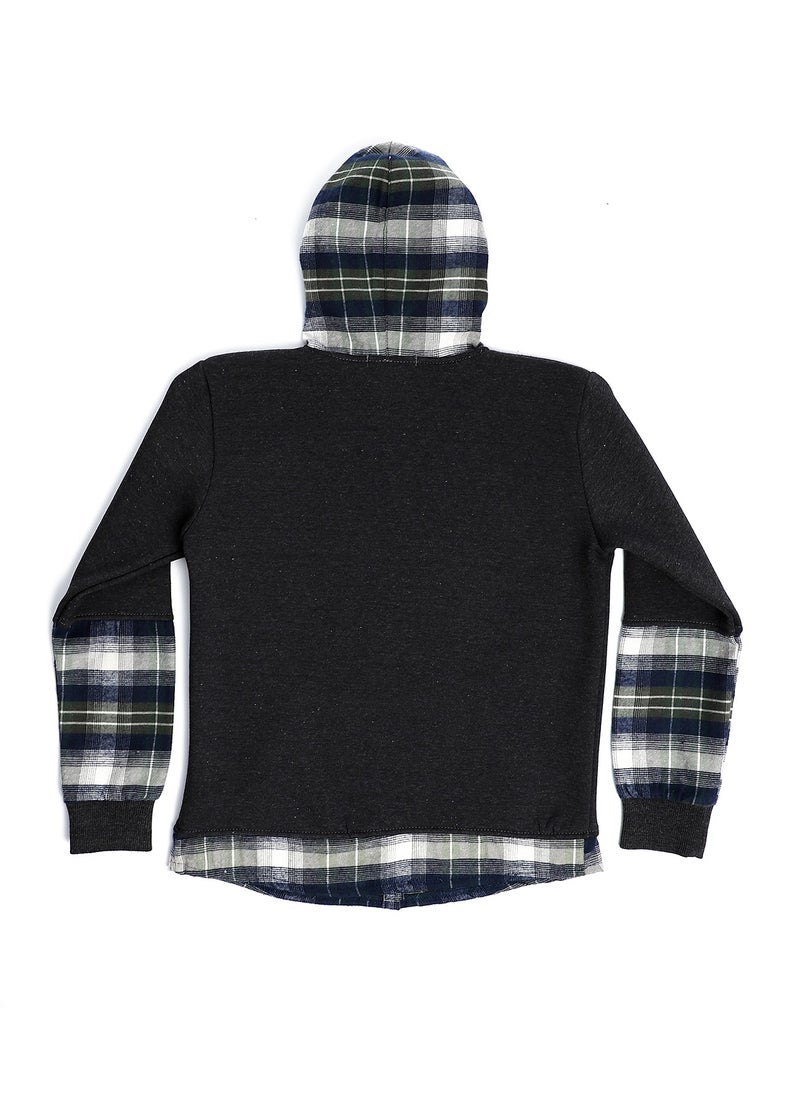Andora - Heather Dark Grey Boys Comfy Hoodie - Dark Grey - Image 1