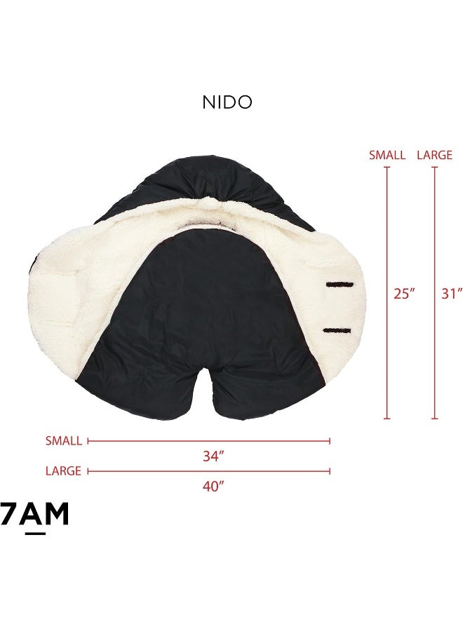 7 A.M. 7AM Enfant Baby Car Seat - Nido Quilted Baby Carrier Cover, Hooded Soft Plush Lining, Stroller - Image 5