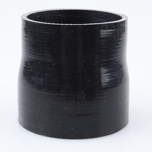 AC PERFORMANCE ID 3" to 2.75" (76mm to 70mm) Straight Reducer, Length 3" (76mm), 3-Ply Reinforced, Universal Automotive Pure Silicone Hose, Black - Image 2