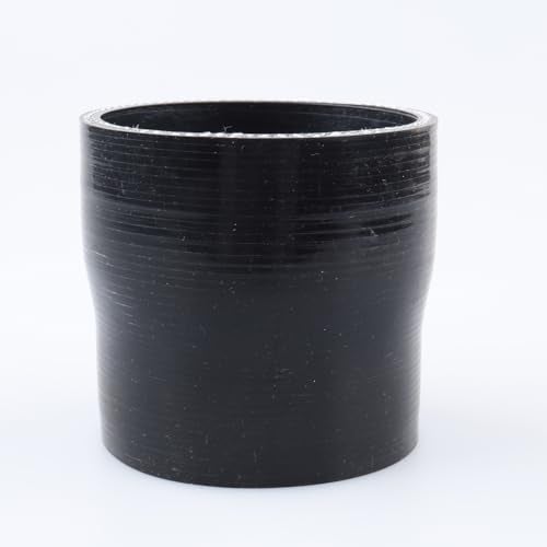 AC PERFORMANCE ID 3" to 2.75" (76mm to 70mm) Straight Reducer, Length 3" (76mm), 3-Ply Reinforced, Universal Automotive Pure Silicone Hose, Black - Image 1
