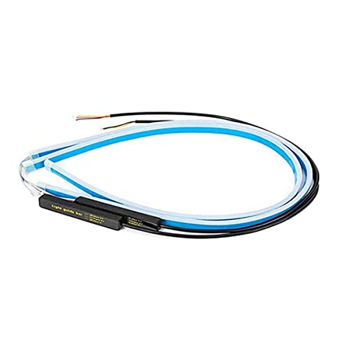 Selifaur - 2PCS 24Inch Ultrafine Waterproof Car DRL LED Daytime Running Lights White Turn Signal Yellow Guide Strip Headlight Assembly for WagonR 2010 - Image 1
