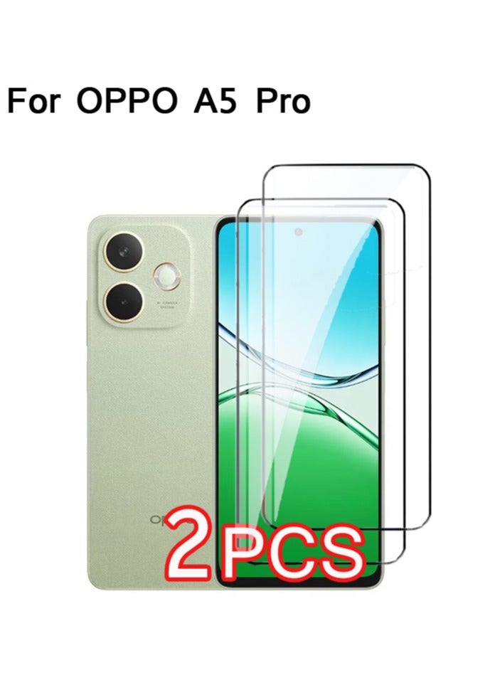 حماية شاشة مزدوجة لجهاز OPPO A5 Pro 5G لاصق كامل مضاد للخدش وفيلم كاميرا من الألياف الناعمة - Image 1