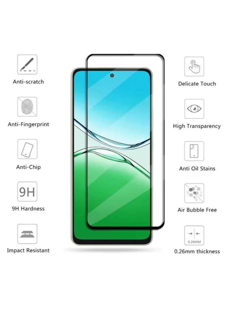حماية شاشة مزدوجة لجهاز OPPO A5 Pro 5G لاصق كامل مضاد للخدش وفيلم كاميرا من الألياف الناعمة - Image 2