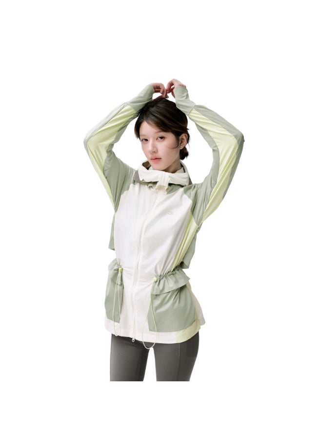 Bananain 【workwear Style】 جاكت روز بنفس الطراز 503uvp من الحرير الجليدي الواقي من الشمس للنساء - خفيف الوزن، قابل للتنفس، مشدود عند الخصر ومزيل للدهون - Image 3