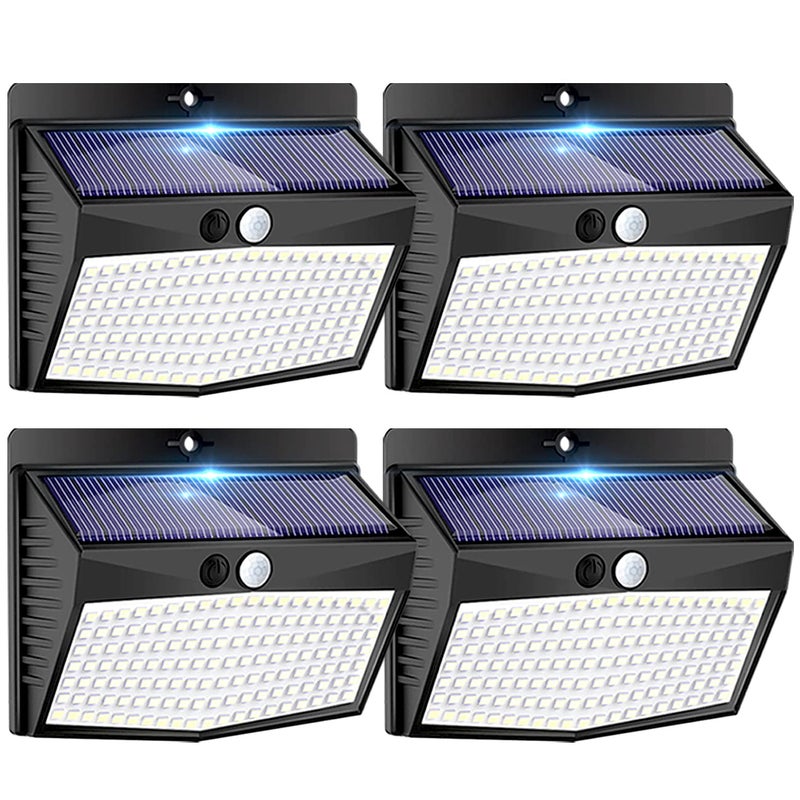 Peasur Solar Outdoor Lights 138 LED4 Packs Solar Motion Sensor Security Lights with 3 Lighting Modes Solar Wall Lights Waterproof Solar Powered Lights for Garden Fence Yard Deck Garage - Image 2