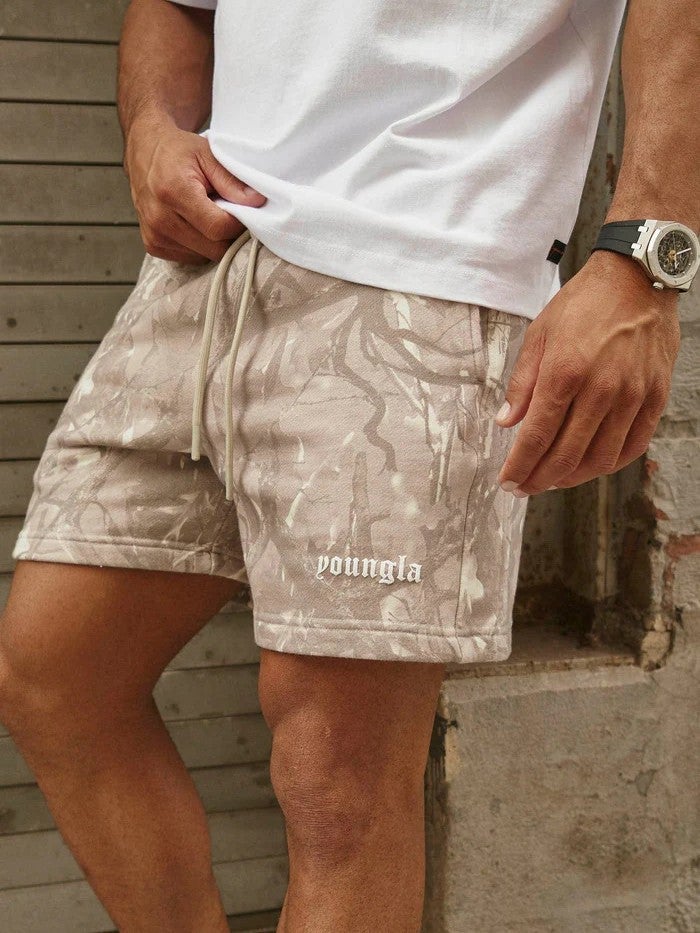 Youngla American Style Dead Leaf Style Shorts Men'S Casual Camouflage Summer Vintage Letter Loose Fitness Sports Beach Pants - Image 4