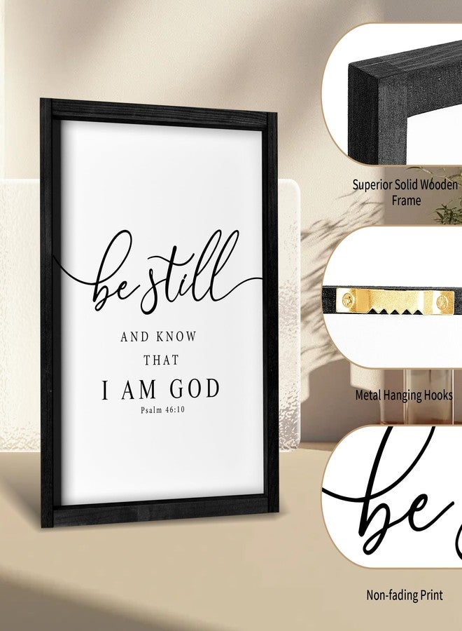 Heiple Framed Be Still and Know that I am God Sign Love is Patient Love is Kind Wall Art Set of 3 with Wooden Frame for Home Bedroom Decor Bible Verse Scripture Art Christian Religious Wall Decor (Black, 11”x14”) - Image 4
