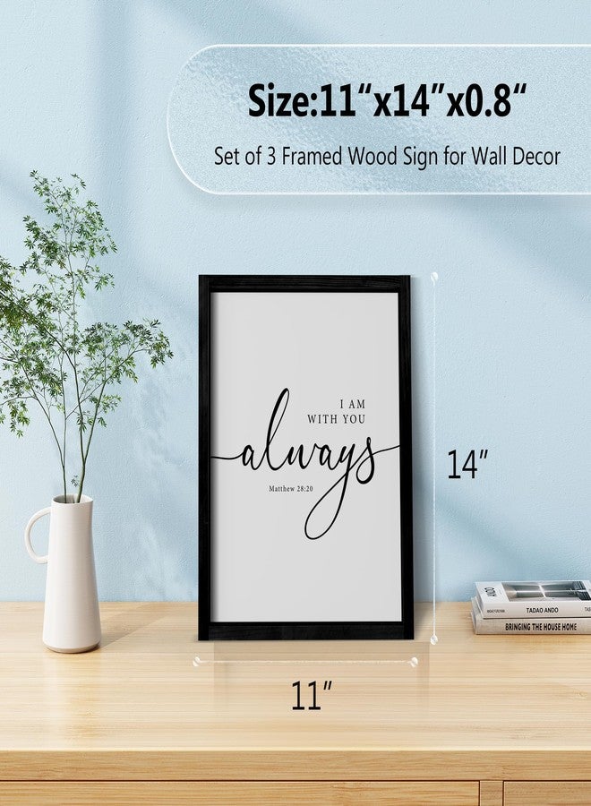 Heiple Framed Be Still and Know that I am God Sign Love is Patient Love is Kind Wall Art Set of 3 with Wooden Frame for Home Bedroom Decor Bible Verse Scripture Art Christian Religious Wall Decor (Black, 11”x14”) - Image 5