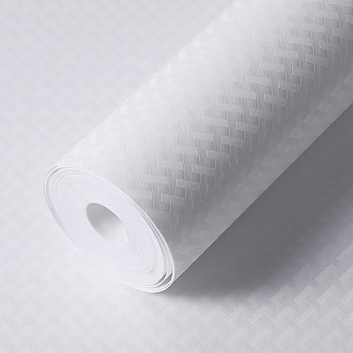 KayJen Food Grade EVA Anti Slip Washable MatSheet for Fridge, Kitchen, Drawer, Shelf Liner, Table (White Crossed Stripe, 45 cm X 3meter) - Image 3