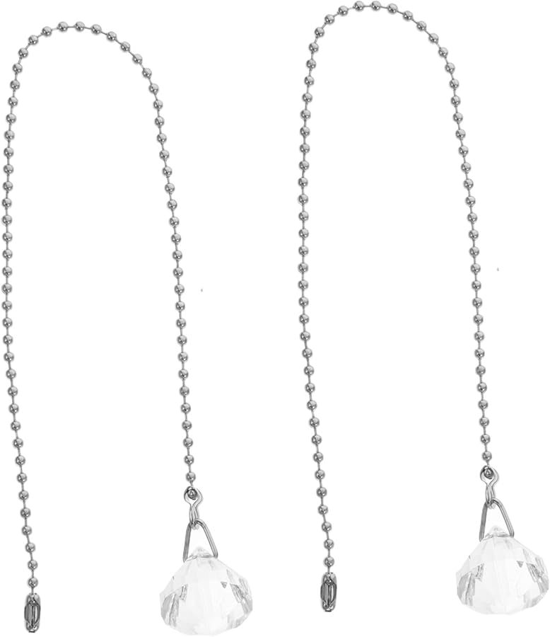 أنجويلي 2 حزمة سلسلة سحب للمراوح السقفية وتركيبات الإضاءة مع خرز زخرفي، استبدال سهل التركيب - Image 2