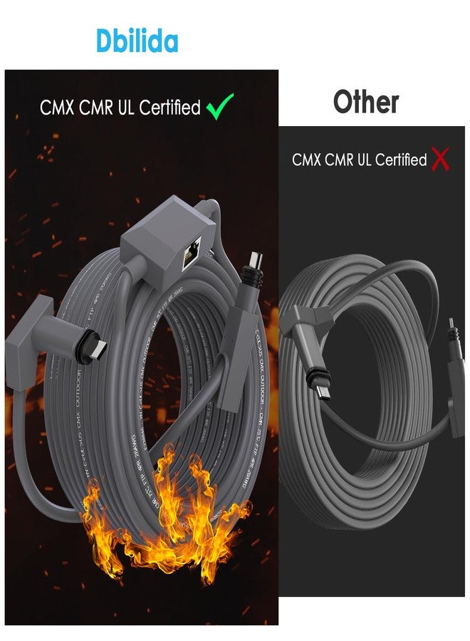 Dbilida Starlink Gen 2 Cable with Ethernet Adapter 50 FT, CMX CMR Rated 26AWG Starlink Replacement Cable, Starlink Extension Ethernet Cable with RJ45 Port - Image 5