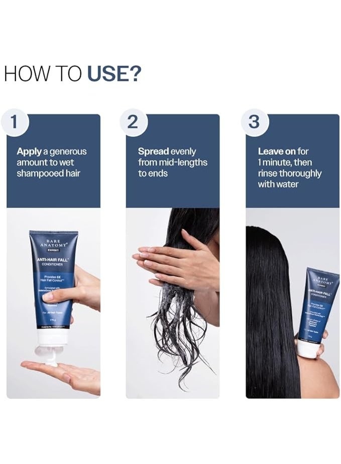 BARE ANATOMY Anti-Hair Fall Conditioner with Redensyl, Rosemary & Peptides | Reduces Hair Thinning, Breakage & Frizz | Strengthens Hair, Adds Shine | For All Hair Types 175gm - Image 5