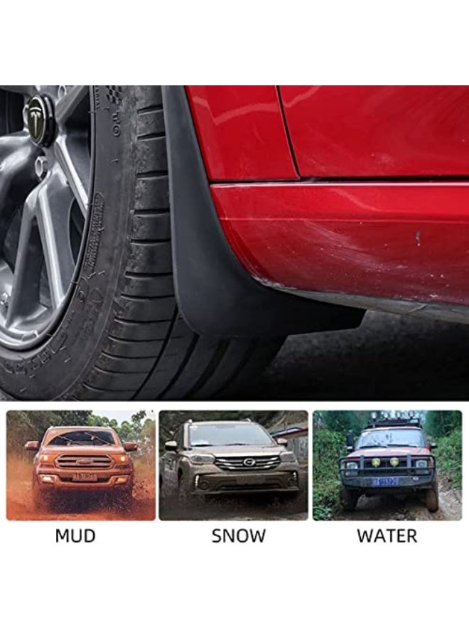 Generic DELFINO Mud Flaps Splash Guards Fender, Front Rear Mudguard Kit Auto Fender Mudflaps with Screws Full Protection Customized No Need to Drill Holes Fit for Tesla Model Y Set of 4 (Matte Black)  - Image 2
