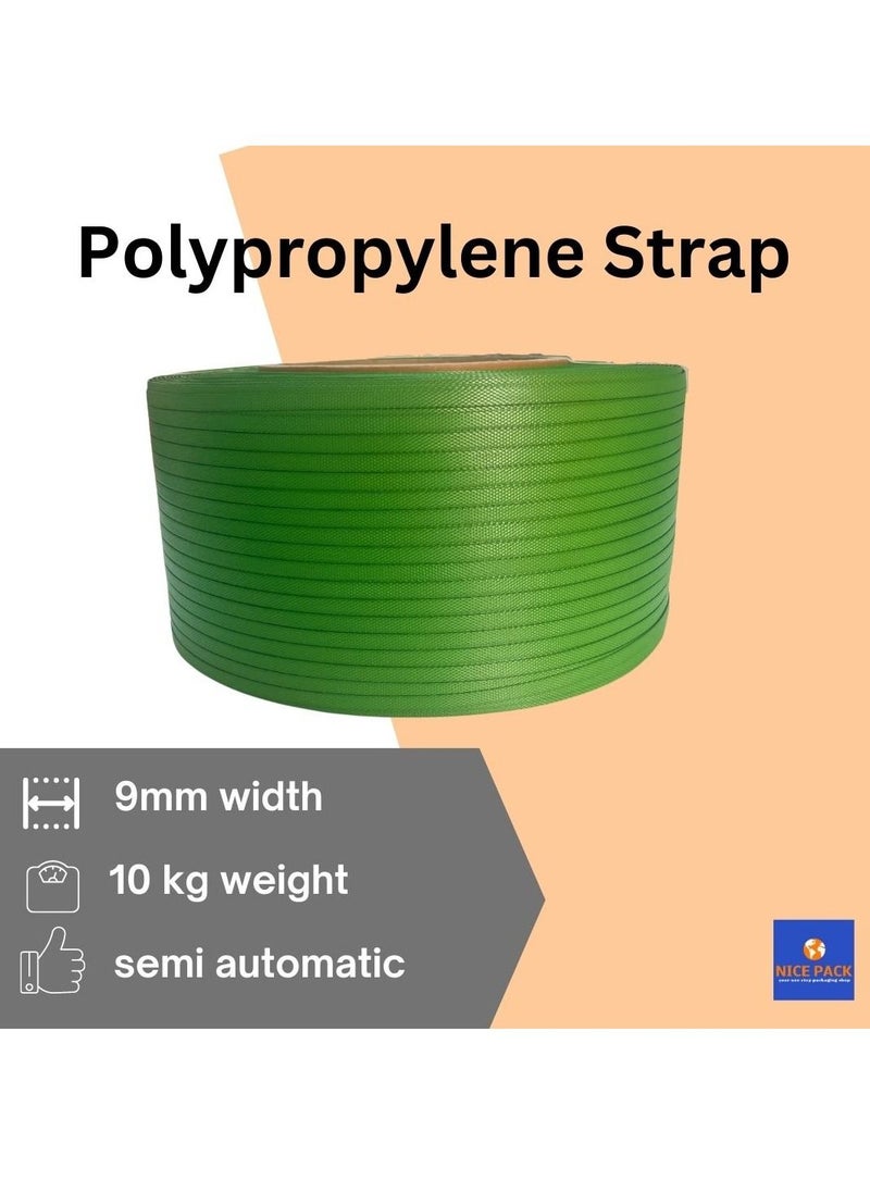 Nice Pack - Polypropylene Strapping 9mm x 10kg Heavy Duty Semi-Automatic Machine Grade PP Strapping Roll - Image 1