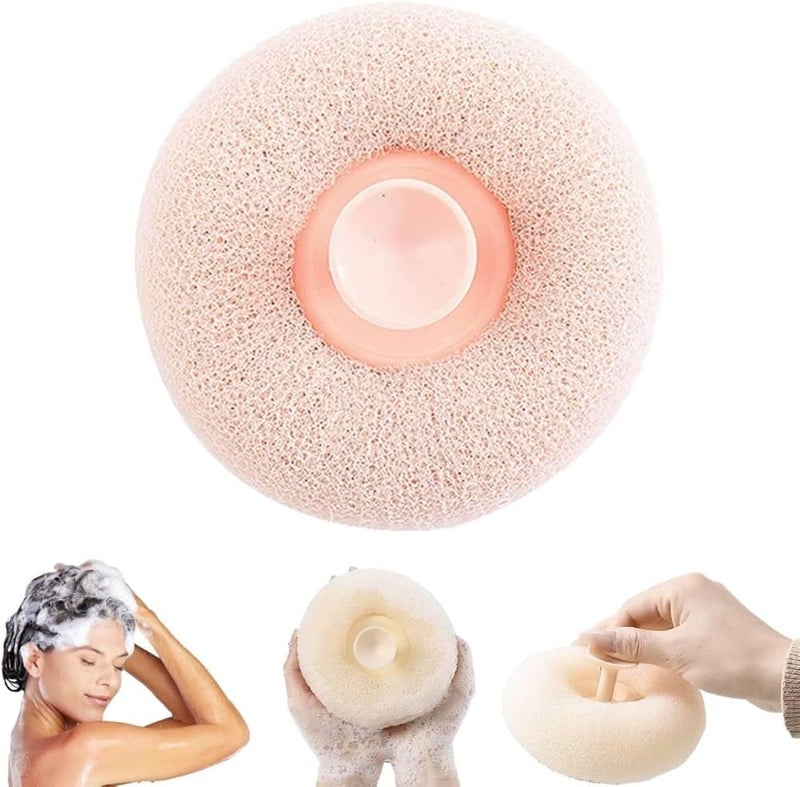 Multicolor Round Loofah Bath Ball, Exfoliating Bath Sponge Scrubber with Suction Cup, Super Soft Cleaning Brush All Type of Skin of Men, Women, Babies, Kids Exfoliating Bath Shower Sponge (1 Piece) - Image 4