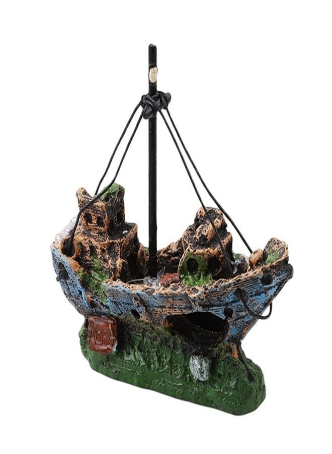Ximimark 1 pcs Fish Tank Landscaping, Pirate Ship Wreckage, Aquarium Decorations and Ornaments - Image 1