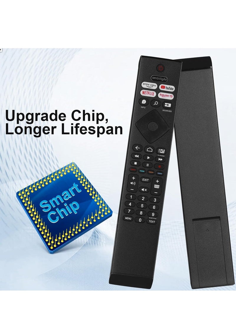 BGM Remote Control BRC0984501 Compatible with Philips Smart TV 7900 Series – Long-Range Infrared Replacement Controller for Philips LCD LED TVs – 15m IR Range – Ergonomic Design – 360 Days Warranty – AAA Battery Powered  - Image 3
