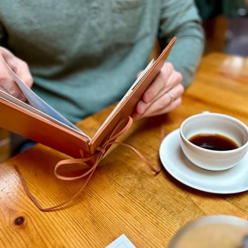 SIMPLY RSB Postcard Album Vegan Leather, Transform Postcards into Postcard Book, Postcard Frame and Postcard Organizer (Hello World) - Image 4