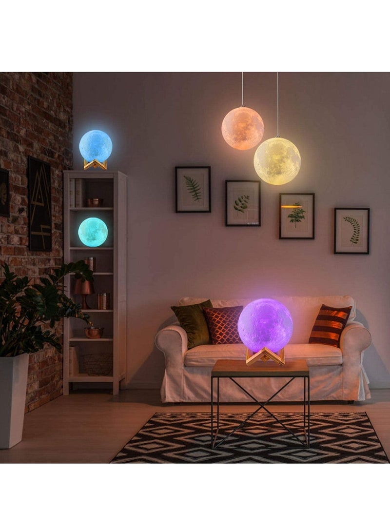 3D Print Moon Lamp Remote Control Baby Night Light 16 Colors Changing Rechargeable Home Decorative Lamp (15cm) - Image 4