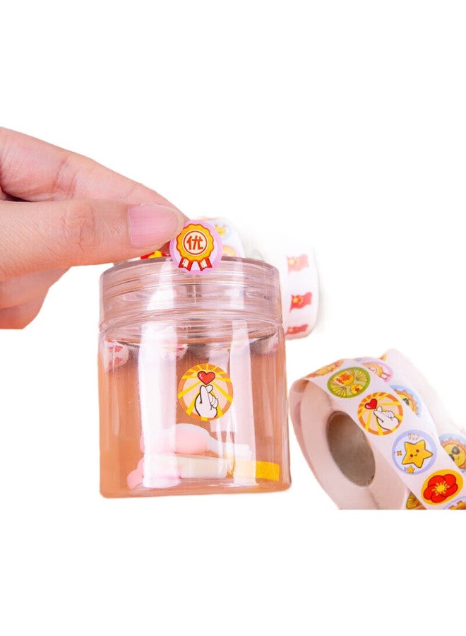 Bojiao Children'S Reward Stickers, Elementary School And Kindergarten Little Red Flower, Big Thumb, Smiley Face Stickers, Five-Pointed Star Praise Stickers, Teacher'S Points Stickers, Encouragement Stickers, Cartoon Stickers, 15Mm Mixed Style, 1000 Pieces - Image 2