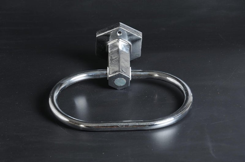 Stainless Steel Bathroom Towel Napkin Ring Rod Chrome Finished Towel Ring Oval  - Image 3