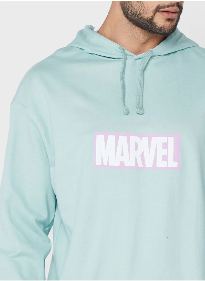 Urban Haul Hulk Print Drop Shoulder Hoodie